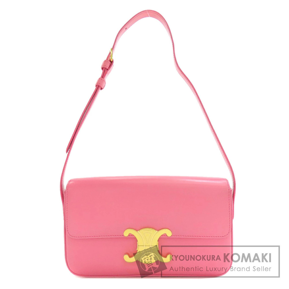 Celine Triomphe handbag shiny calfskin leather Pink